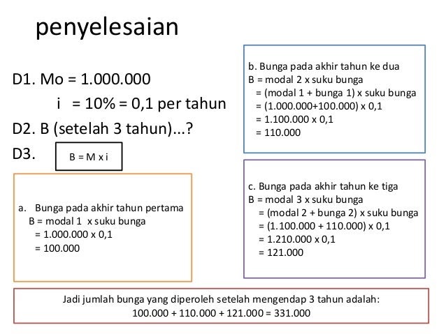 Contoh Soal Bunga Majemuk - Contoh Soal Terbaru