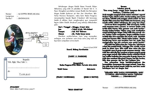 Format Undangan 40 Hari Orang Meninggal Kristen