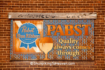 Rusty Old Pabst Blue Ribbon Sign, Juneau County, Wisconsin