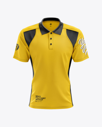 Mens Club Polo Shirt mockup Front View (PSD) Download 112.88 MB