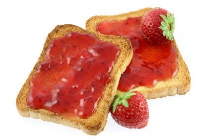 confiture biscottes snack fraises desayuno ciclo tercer