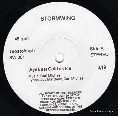 STORMWING - (eyes as) cold as ice - SW001