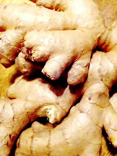 Dried roots of ginger