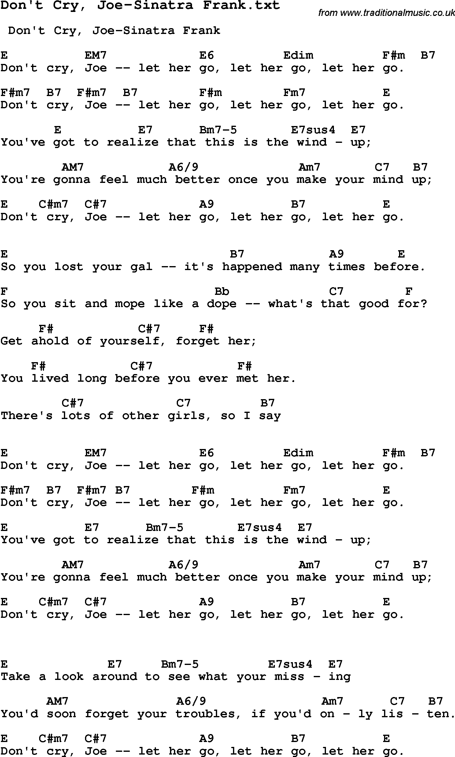 Cry Cry Cry Chords - Sheet and Chords Collection