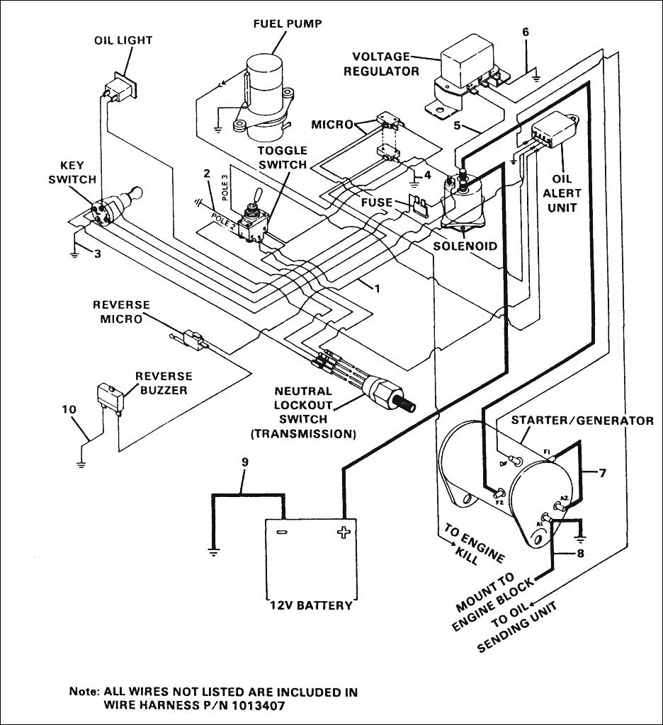 1999 Club Car Starter Generator Wiring Diagram