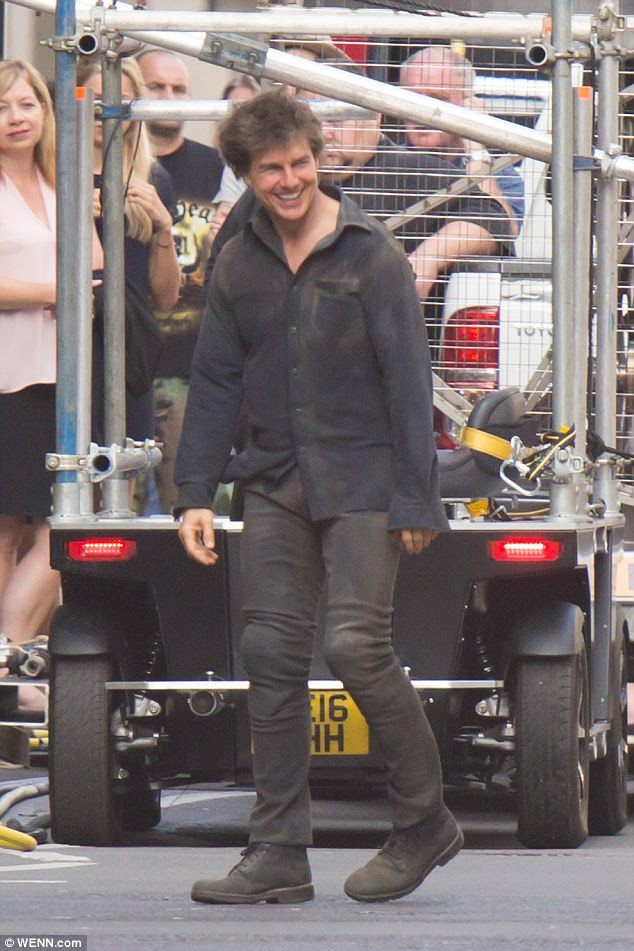 A movie-making machine: The A-lister shot The Mummy in London in July