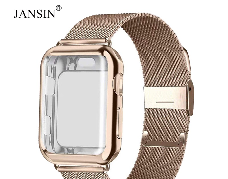 44mm stainless steel case with milanese loop