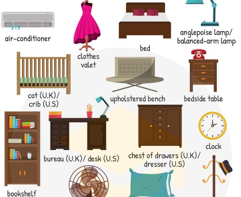 names of bedroom furniture pieces