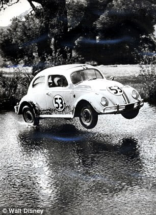 Making a splash: A Beetle named Herbie races through a lake in the 1969 film 'The Love Bug'
