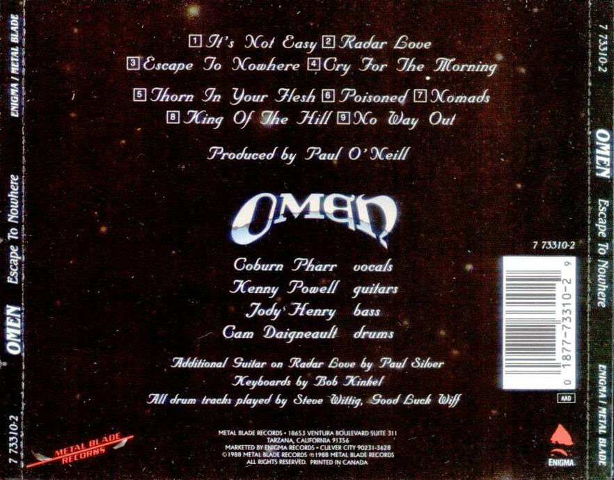 Omen (USA) - Escape To Nowhere (1988) ~ mail-4-metal.blogspot