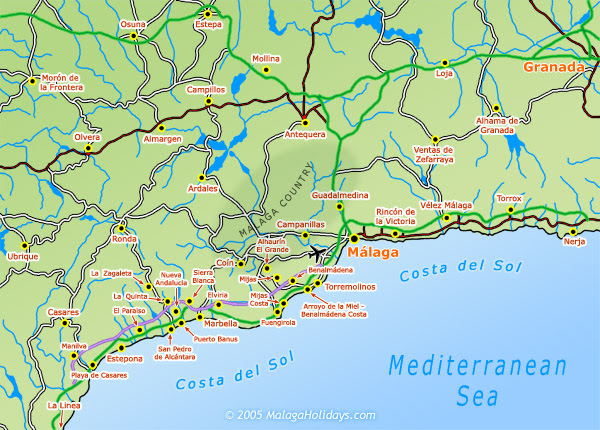 Karta över Spanska Solkusten – Karta 2020