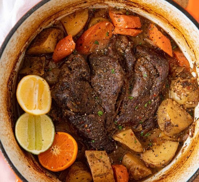Roast Beef With Potatoes And Carrots - Traditional Beef Pot Roast With ...