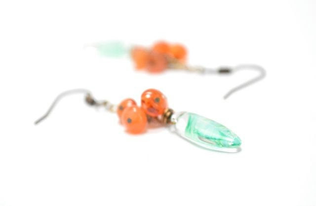 Coral Mint Green Orange Pumpkin Tangerine Long Arrow Dagger Summer Fashion Gift Under 20 Antiqued Brass Dangle - CCARIA Coral Mint Green Orange Pumpkin Tangerine Long Arrow Dagger Summer Fashion Gift Under 20 Antiqued Brass Dangle - CCARIA