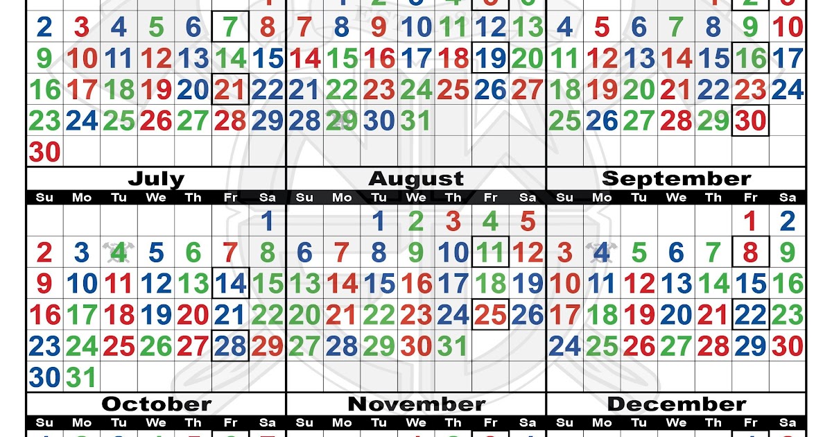 2021 Shift Calendar Template YEARMON