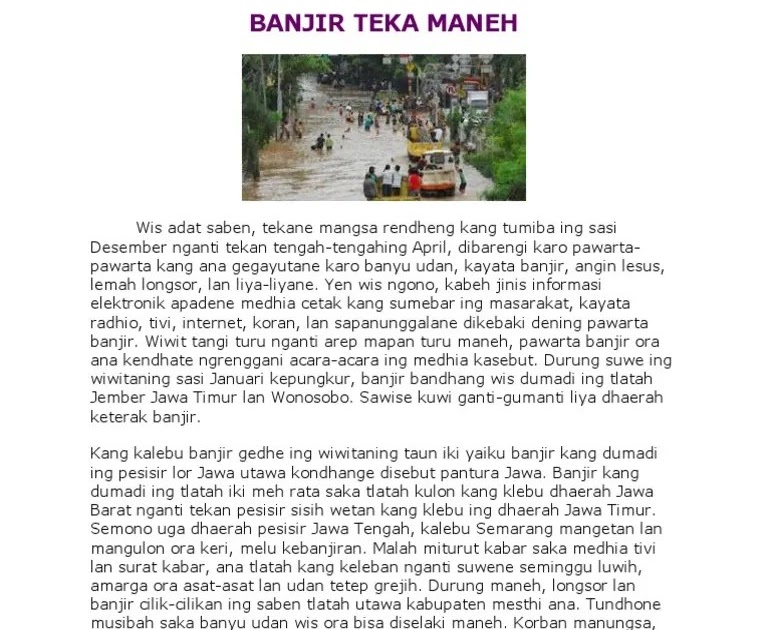 Contoh Warta Sunda Singkat 2019