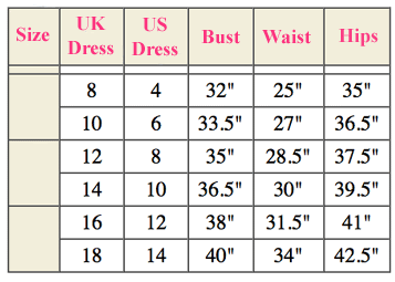 size us 6 in uk clothes