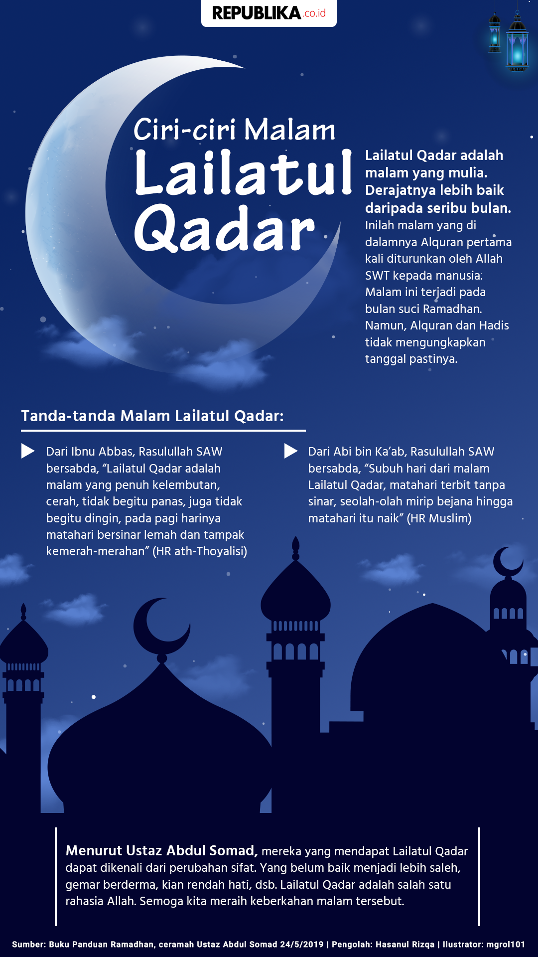 Doa Malam Lailatul Qadar / Ustadz Abdul Somad Sebut Ciri dan Tanda