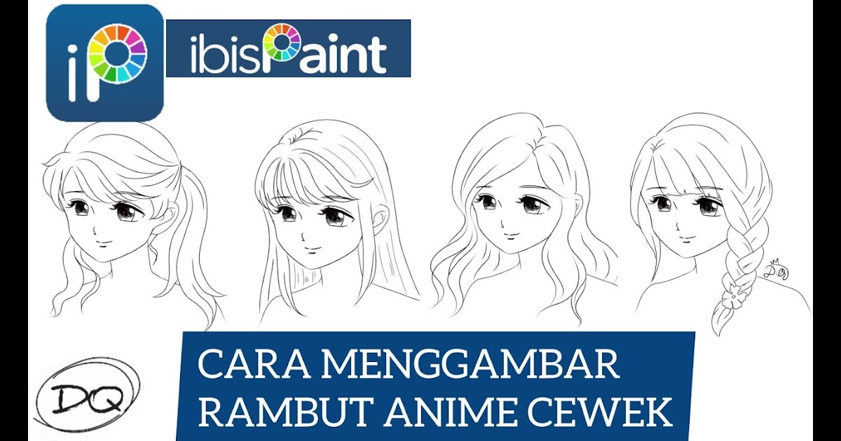 Sketsa Rambut Anime Perempuan