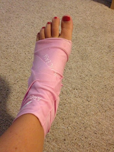 Foot wrapped
