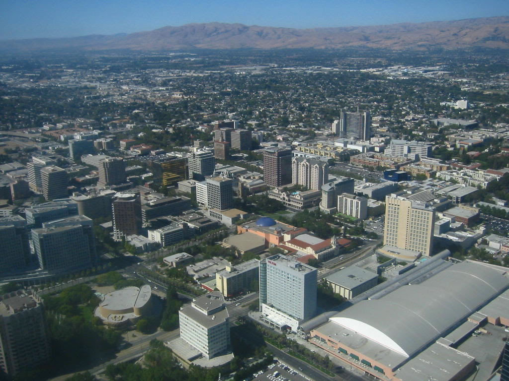 San Jose, CA : Aerial view of downtown San Jose