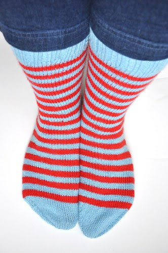 Finished 2. pair of Burning stripes socks-9