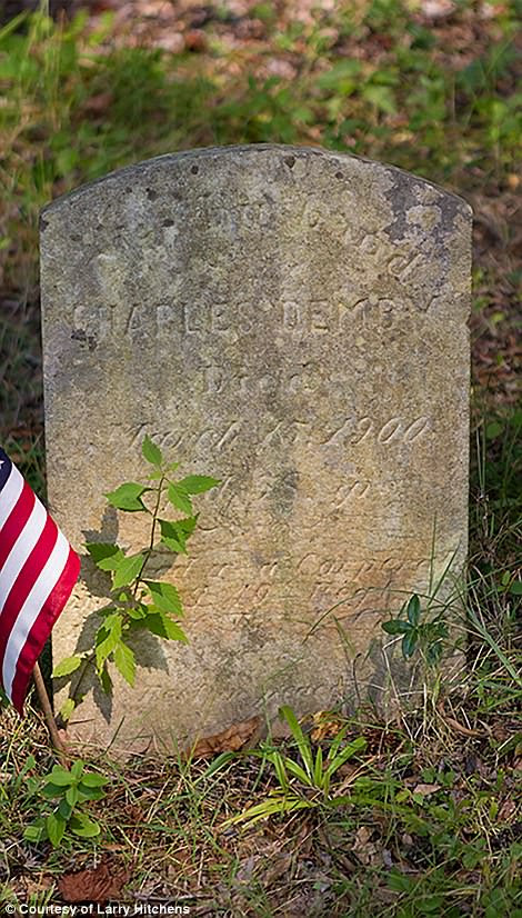 Pictured is the grave of Charles Demby, who enlisted in Company A of the 7th Regiment of the Union Army during the Civil War