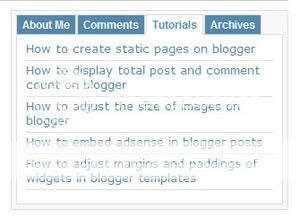 tabbed content box