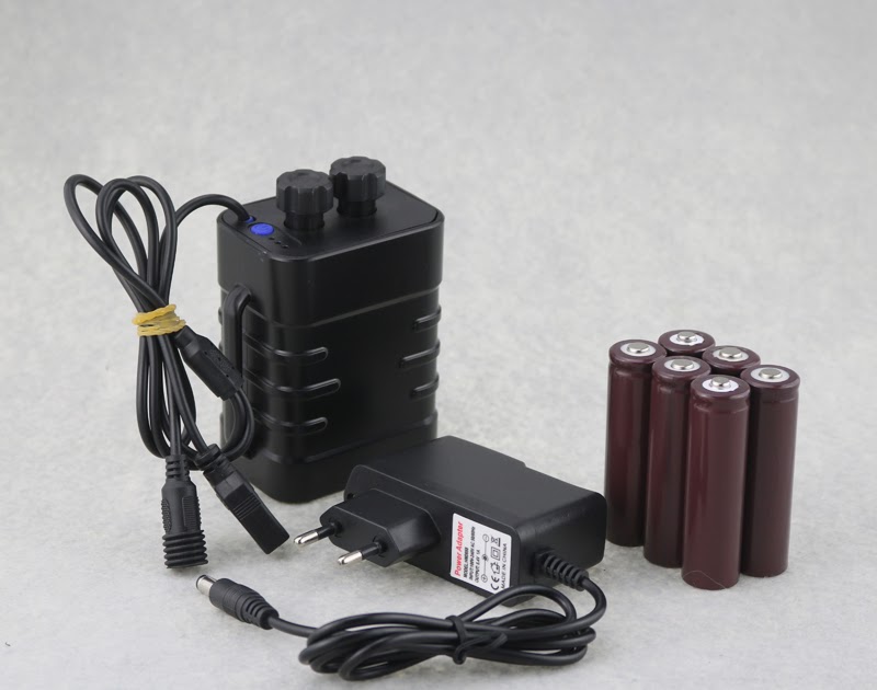 2pcs Rechargeable 8.4v 12000mAh 6x18650 Battery Pack For Head Bicycle Lamp Light