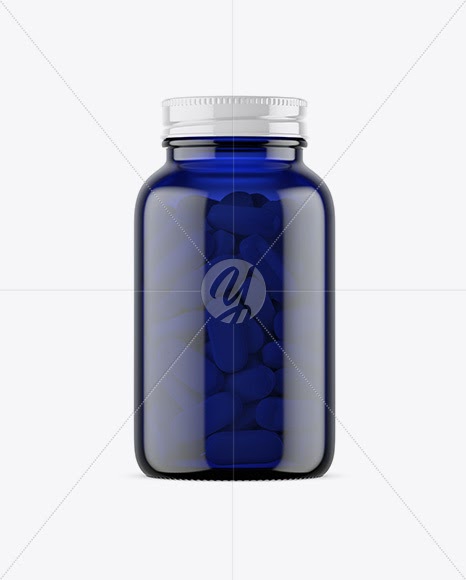 Download Download Glossy Sport Nutrition Bottle Mockup Psd Dark Blue Glass Bottle With Pills Mockup In Bottle Mockups On Yellow Images Object Mockups A Collection Of Free Premium Photosh PSD Mockup Templates