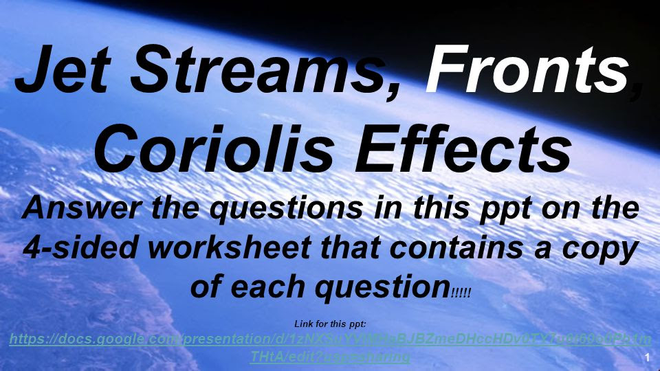 Coriolis Effect Worksheet Answers - Worksheet List