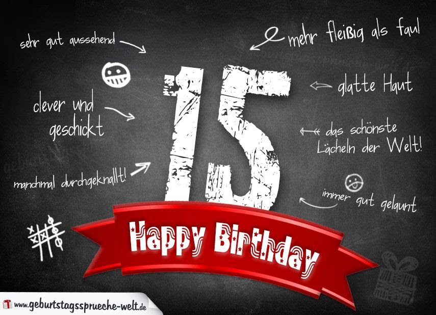 Geburtstagswünsche Zum 15 Geburtstag DE Geburtstagswuensche