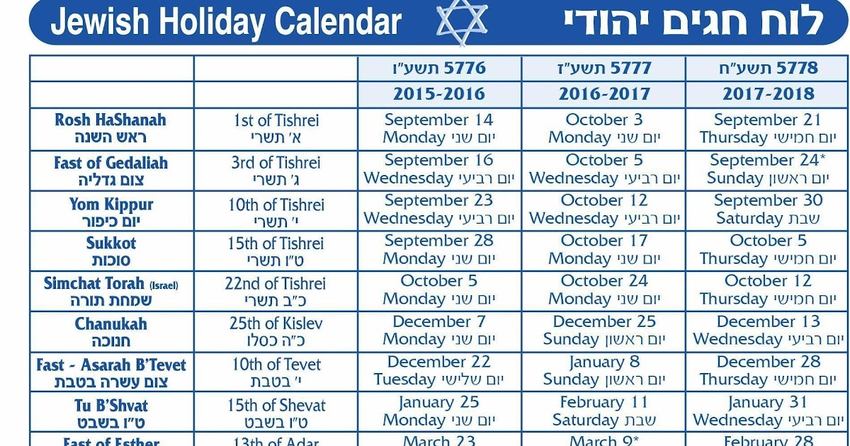 Hebrew Calendar 2024 Printable Calendar 2023