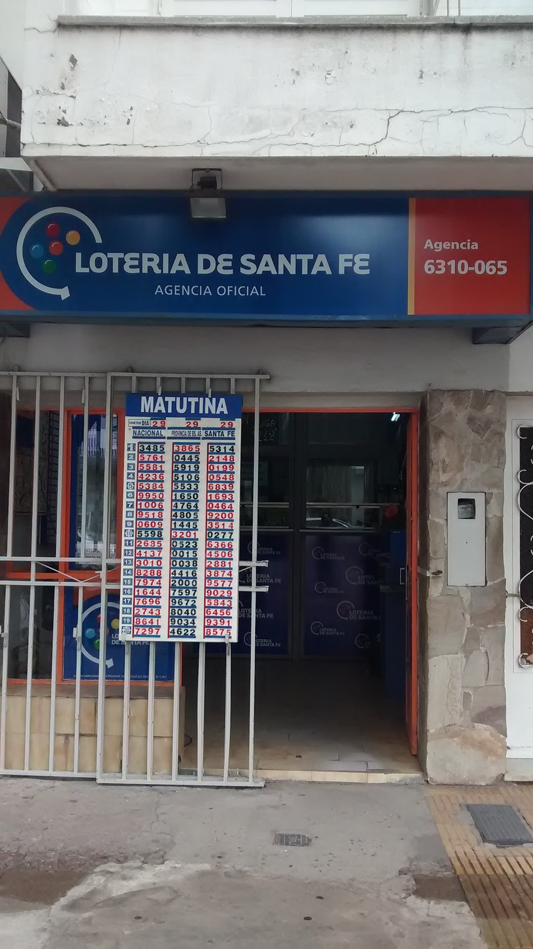 LOTERÍA DE SANTA FE Agencia 6310-065