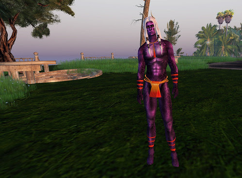 purple reptile god pondering