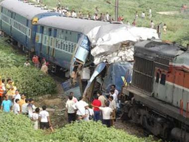 brahmputra mail collide with goods train, two died