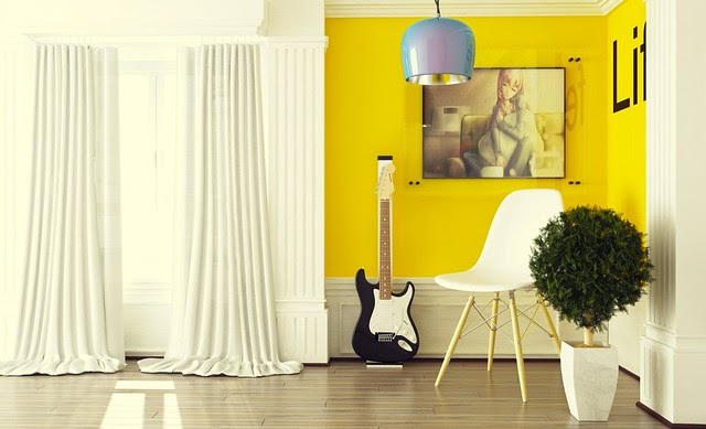 White and Yellow Room