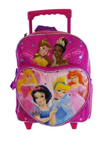school times games: Disney Princess Small Rolling BackPack - Princesses