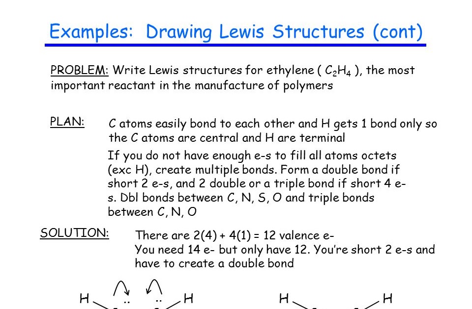 Draw Lewis Structure For Ethylene