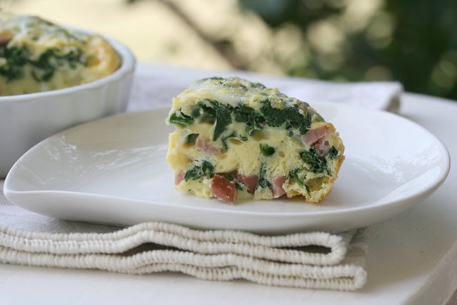 Spinach and Ham Crustless Quiche - French Fridays with Dorie