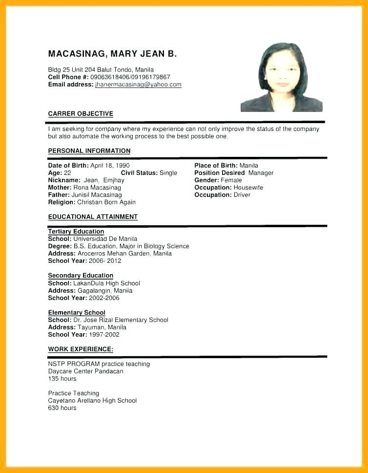 write resume for job application