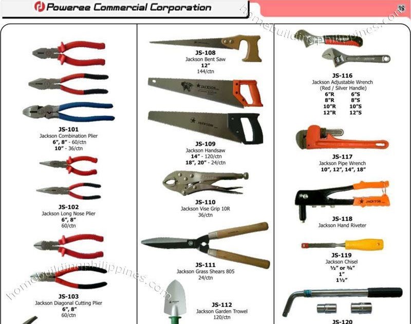 Tool Names List - tool