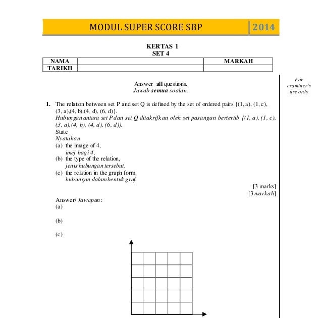 Soalan Add Math Dan Skema Jawapan Tingkatan 4 - My Ponny c