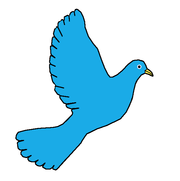 Peace dove-blue