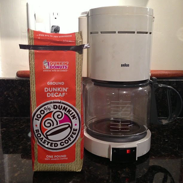 Time to make the @dunkindonuts coffee! #sandy