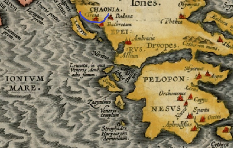 Историческая карта 1594 года. Ортелиус