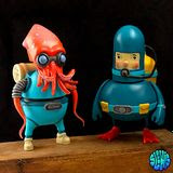 Piet The Diver & Sir Squidlin resin art toys from SLEWIS!