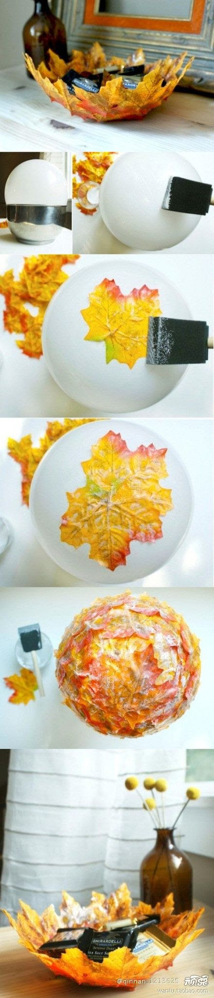 DIY Leaf Bowl autumn