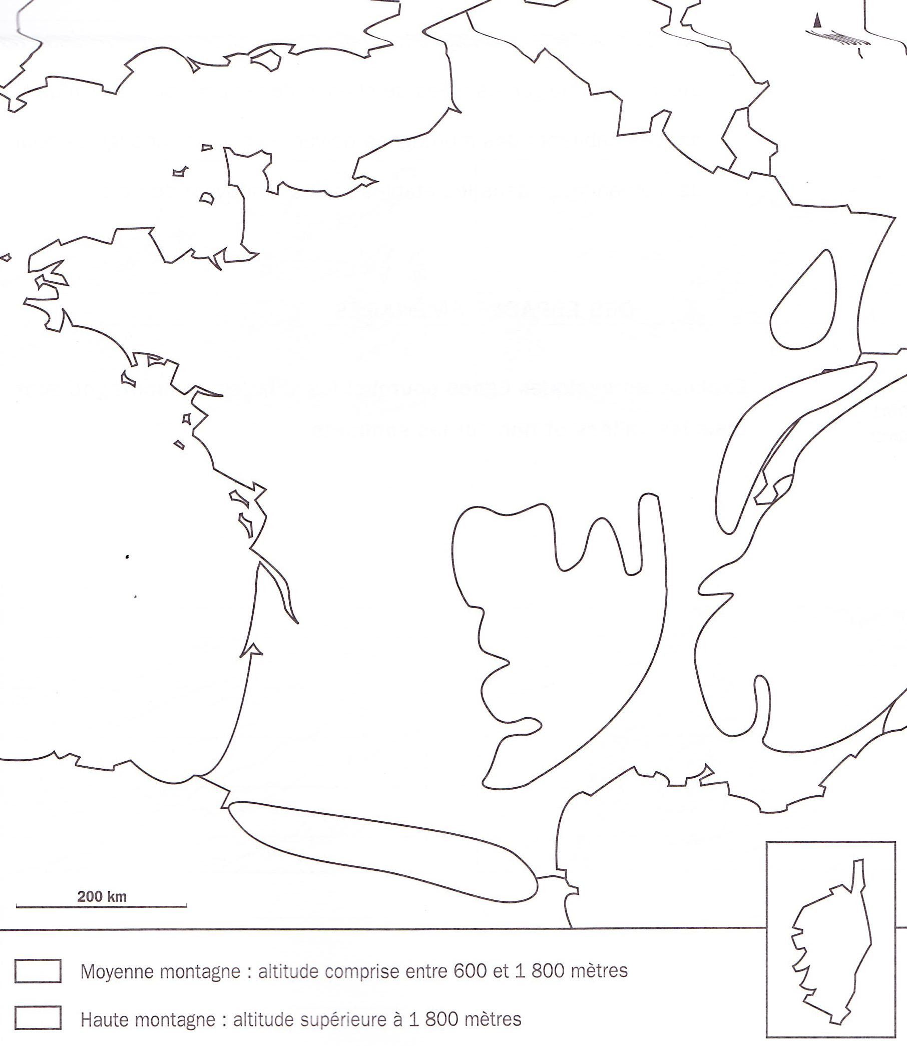 Carte Relief France Cm1 à Compléter espacoluzdiamantina: 25 Meilleur Carte De France Vierge Cm1