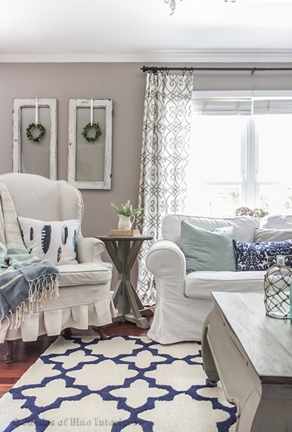 Country Blue Living Room Ideas - Inspiration Feeling blue | Living