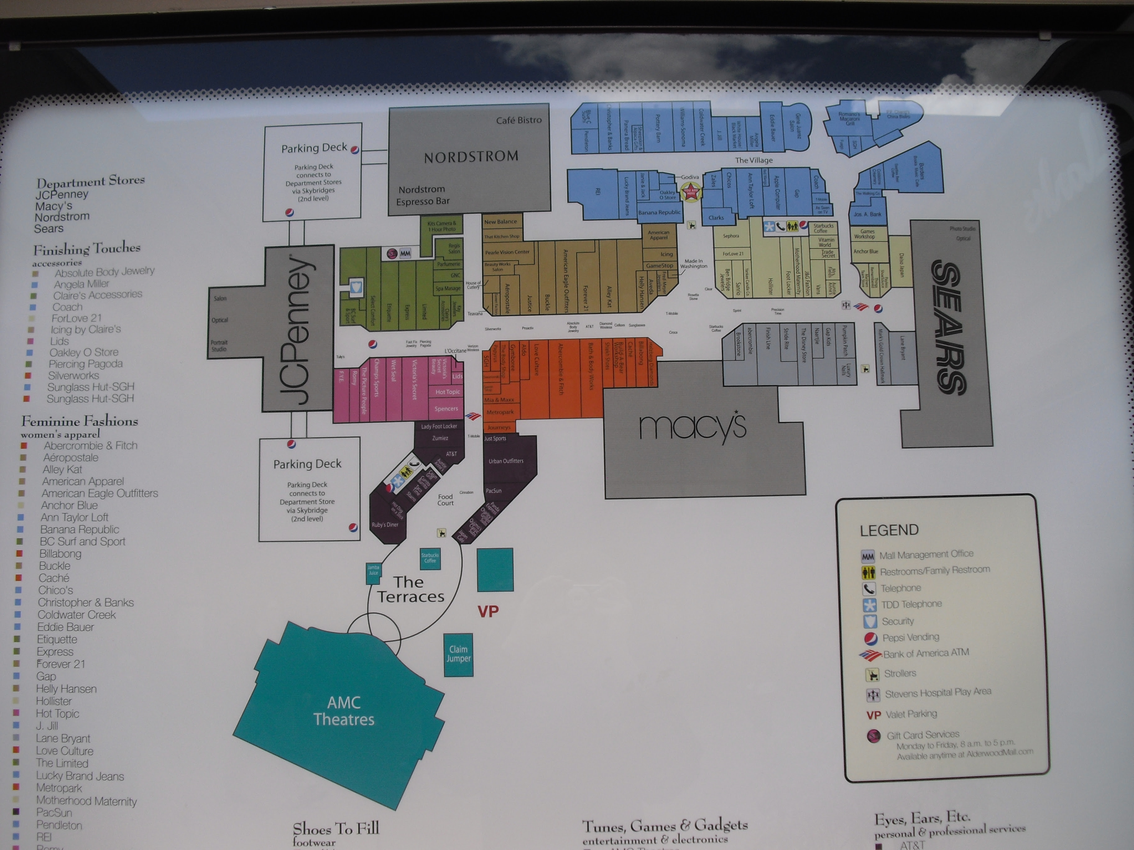 Map Of Alderwood Mall  Map Of The World